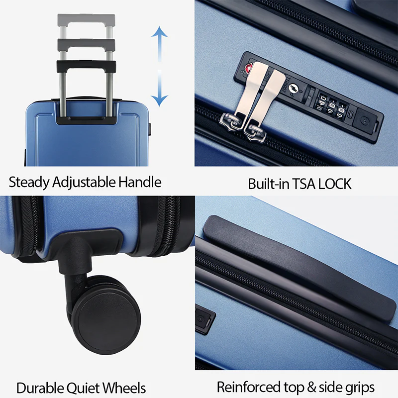 KROSER 20" Top-Loading Carry-On Luggage with USB & TSA Lock - Image 3