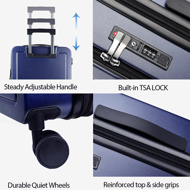KROSER 20" Top-Loading Carry-On Luggage with USB & TSA Lock - Image 3