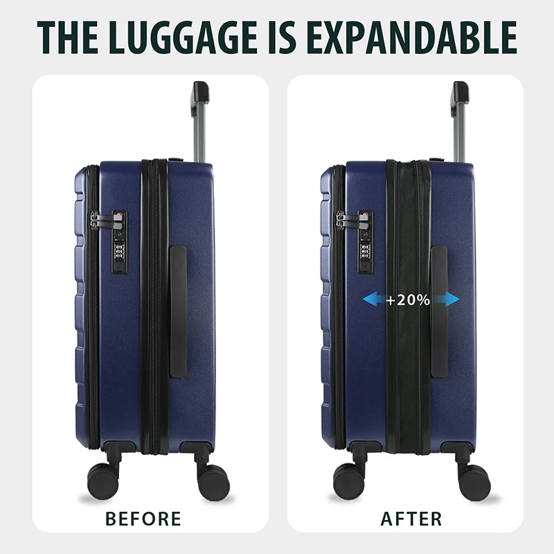 KROSER 20" Top-Loading Carry-On Luggage with USB & TSA Lock - Image 4