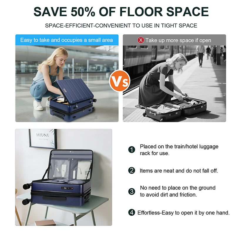 KROSER 20" Top-Loading Carry-On Luggage with USB & TSA Lock - Image 5