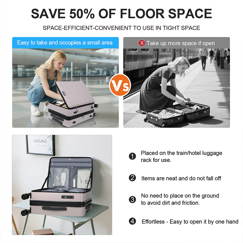 KROSER 20" Top-Loading Carry-On Luggage with USB & TSA Lock - Image 4