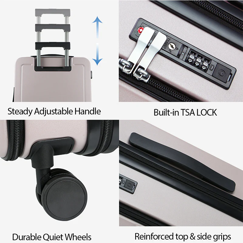KROSER 20" Top-Loading Carry-On Luggage with USB & TSA Lock - Image 7