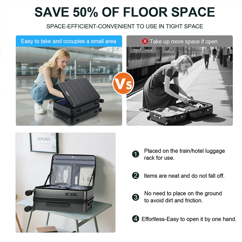 KROSER 20" Top-Loading Carry-On Luggage with USB & TSA Lock - Image 3