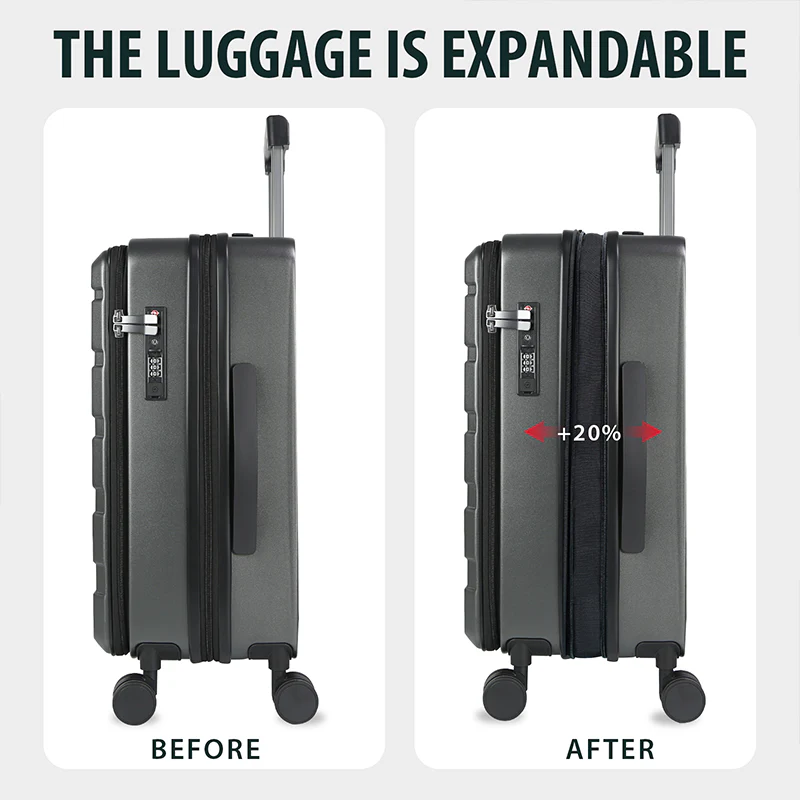 KROSER 20" Top-Loading Carry-On Luggage with USB & TSA Lock - Image 5