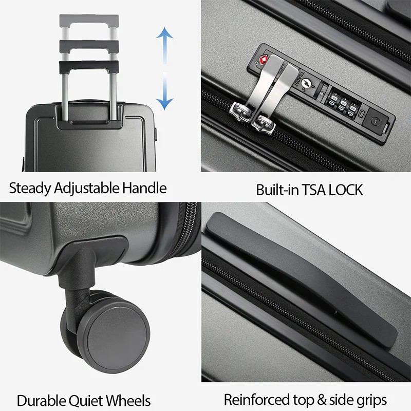 KROSER 20" Top-Loading Carry-On Luggage with USB & TSA Lock - Image 6