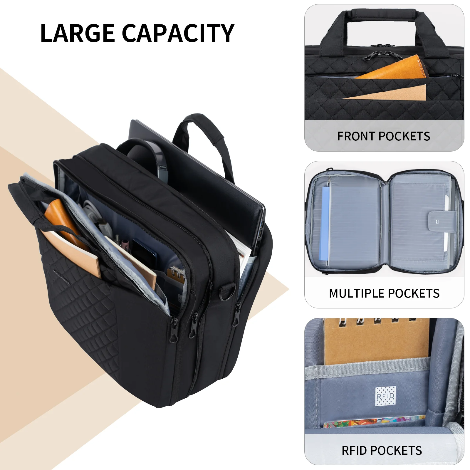 KROSER 17" TSA-Friendly Laptop Briefcase - Image 4