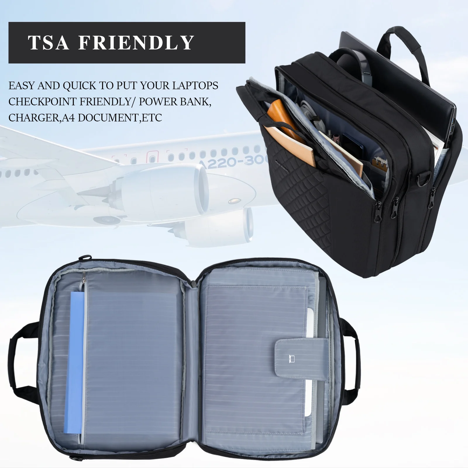 KROSER 17" TSA-Friendly Laptop Briefcase - Image 5