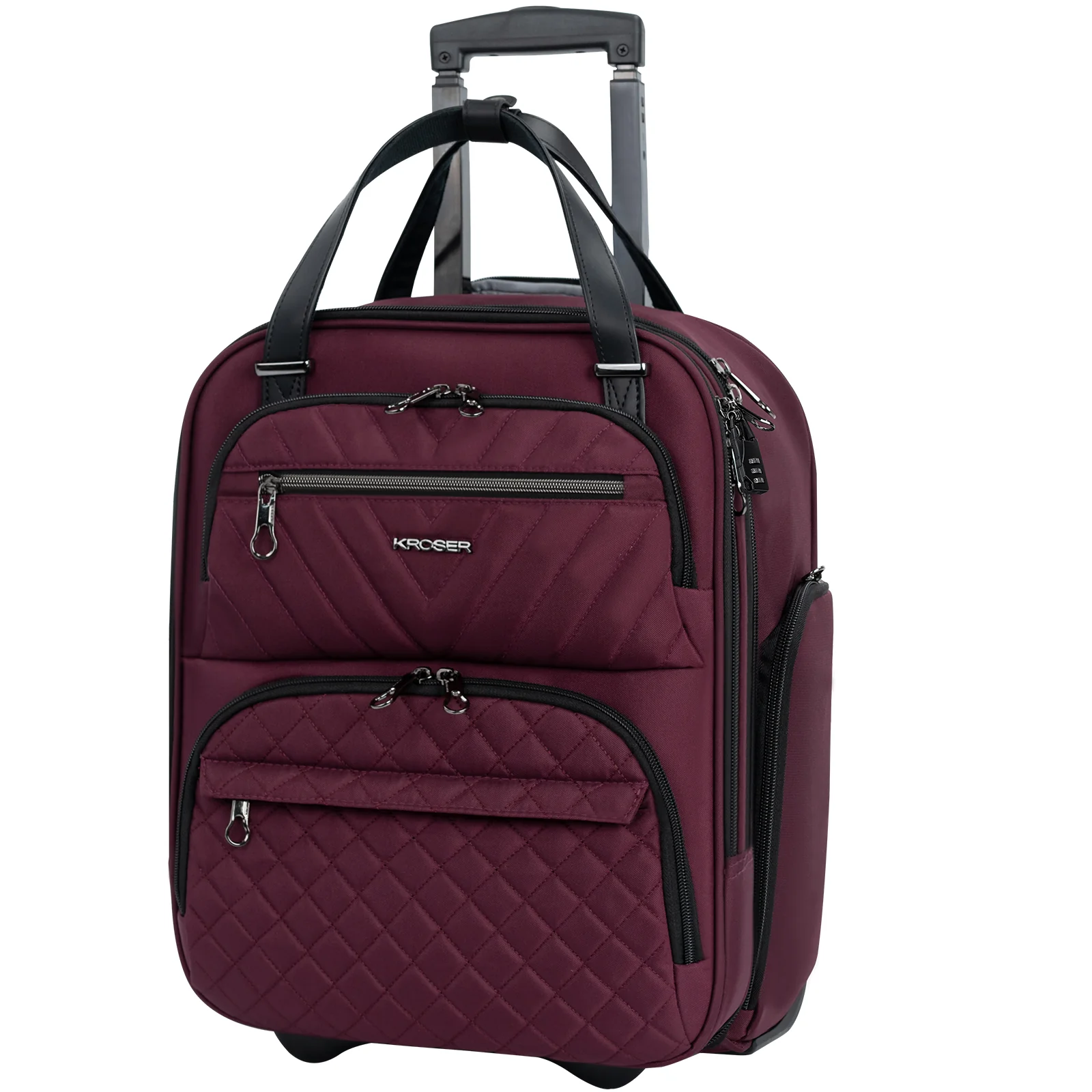 KROSER 16" Underseat Carry-On Suitcase with Laptop Compartment - Image 5