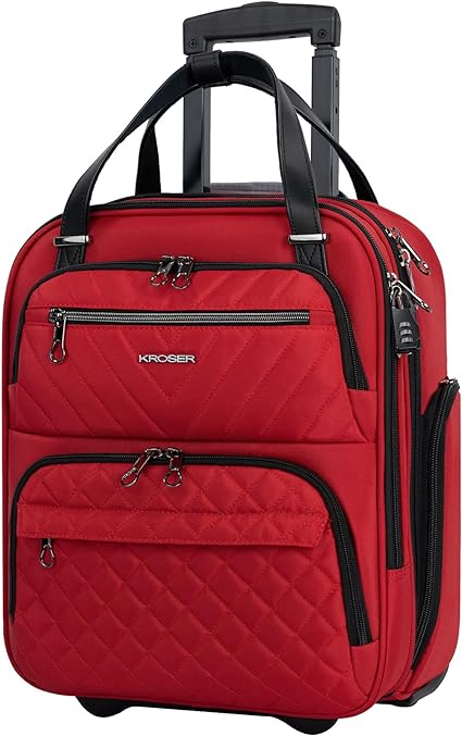 KROSER 16" Underseat Carry-On Suitcase with Laptop Compartment - Image 7